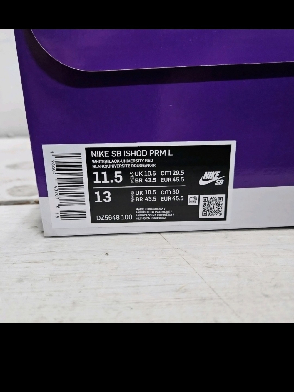 NIKE SB ISHOD PRM L Pro Skate Shoes Mens 11.5 White/Black/Red Chicago Ishod Wair - Picture 4 of 11